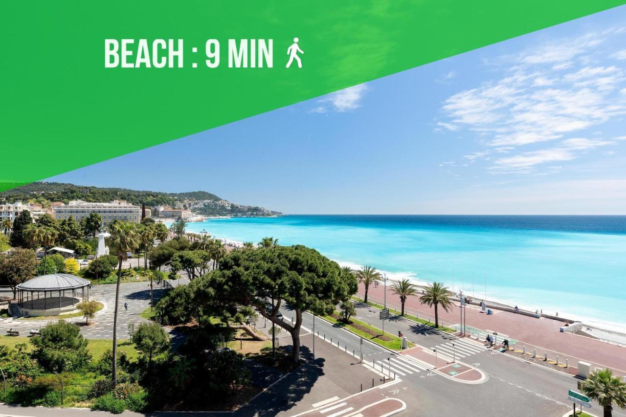 2 Rooms - Hyper Centre - Air-Conditioned - Terrace - Quiet - Tramway - Equipped Kitchen - Wifi Nizza Exterior foto
